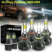 9006 9005 High&Low Beam for Chevrolet Trailblazer 2002-2006 2007 2008 2009 LED Headlights 880 Fog Lights 6pcs