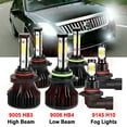 thumbnail image 1 of 9006 9005 High&Low Beam for Mercury Cougar 2001-2002 LED Headlights 9145 Fog Lights 6pcs, 1 of 15