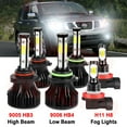 thumbnail image 1 of 9006 9005 High&Low Beam for Nissan Armada 2011 2012 2013 2014 2015 LED Headlights H11 Fog Lights 6pcs, 1 of 15
