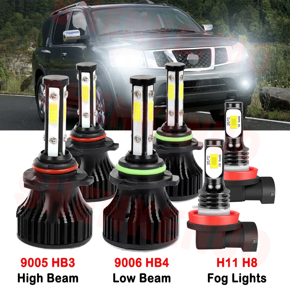 9005 9006 LED Headlight Bulbs for Nissan Armada 2005 2010 2011