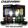 thumbnail image 1 of 9006 9005 LED Headlight Bulbs Hi-Lo Beam for 1998-2014 2015 MACK Vision CX CXN Truck 6000K White 4X, 1 of 12