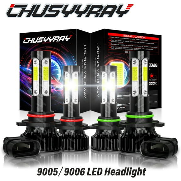 9006 9005 LED Headlight Bulbs Hi-Lo Beam for 1998-2014 2015 MACK Vision CX CXN Truck 6000K White 4X