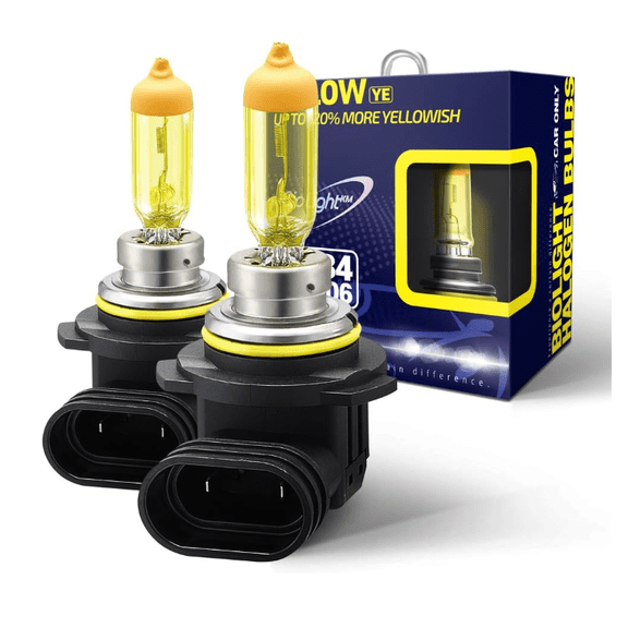 9006 HB4 BIOLIGHT Yellow Amber Halogen Bulbs 12V 51W Fog Headlight Pair