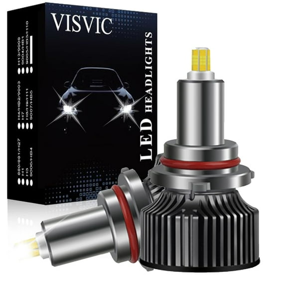 9006/HB4 LED Headlight Bulbs, 100W 15000 Lumens Bright LED Headlights, 6500K Cool White, Plug and Play, 450% Brighter LED Headlight Conversion Kit IP68 Waterproof, Quick Installation, Pack of 2.