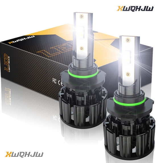 9006 HB4 LED Headlight Bulbs, 55W 12000LM, 500% Brightness, 6000K Cool White, 9006 headlight bulbs, Set of 2