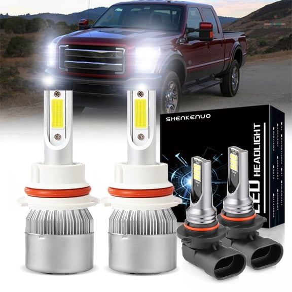 9007 9145 High/Low Beam Fog Lights for Ford F250 F350 Super Duty 2001-2004 LED Headlight