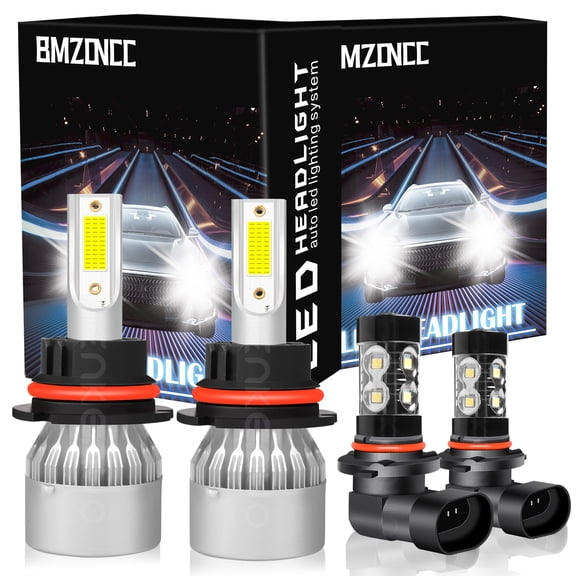 9007 9145 LED Headlight Bulbs Combo, High Low Beam Replacement, Fog Light Bulbs Pack of 4