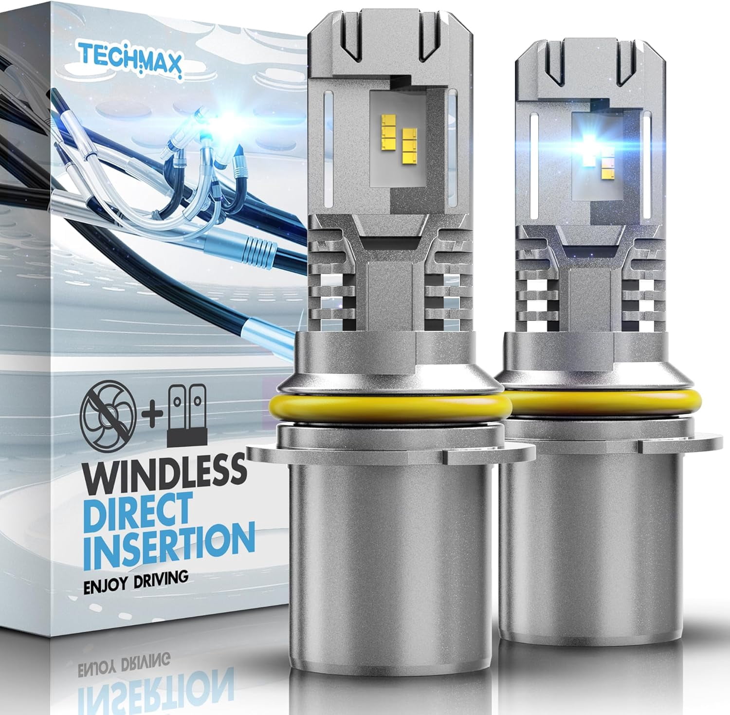 9007 Fog, 400% Brighter 6500K Fanless Plug and Play Compatible with ...