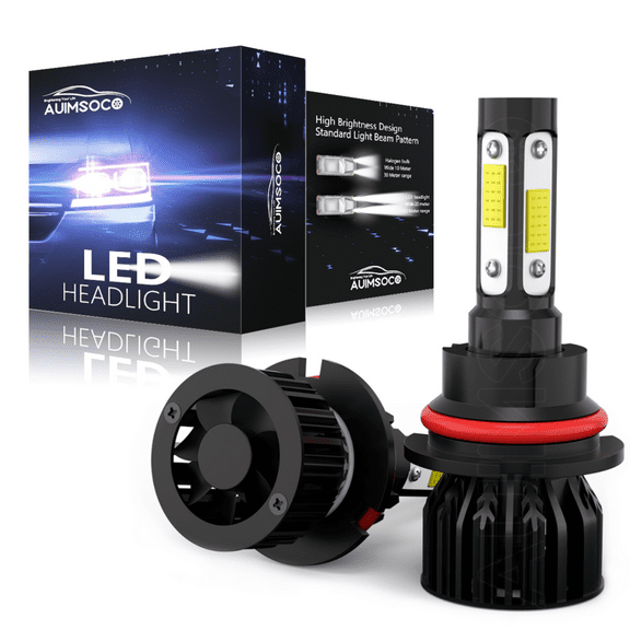 9007/HB5 4-Sides LED Headlight Lights Bulbs Kit High Low Beam Super Bright White