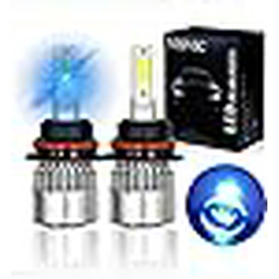 9007/HB5 LED Headlight Bulbs All-in-one Blue LED Headlights Conversion Kits High Low Beam 8000K Super Bright Blue, 400% Brightness, Plug-N-Play, IP68 Waterproof,2Pack, Headlight Bulbs