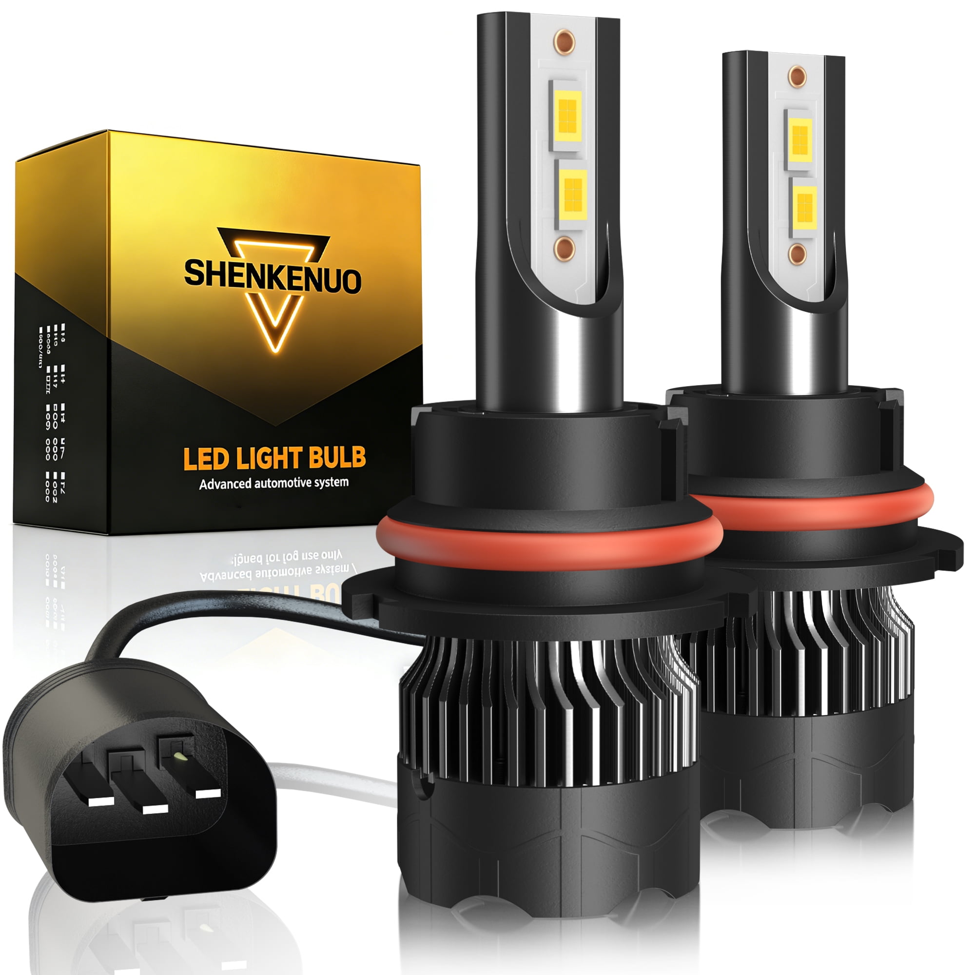 9007/HB5 LED High Low Beam Headlight Bulbs-Compatible with 1992-1996 ...