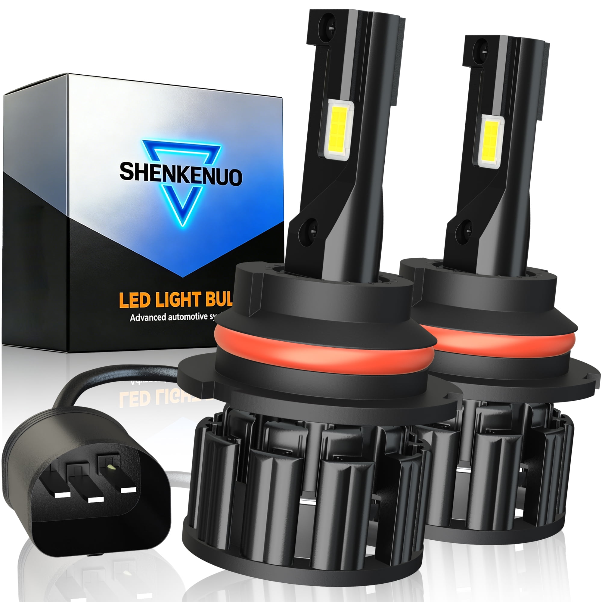 9007 HB5 White Hi/Low Beam LED Headlight Kit for Mercury Marauder 2003 ...