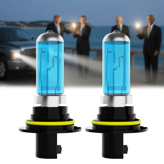 9007 Halogen Headlight Bulb For 1999-2004 Ford F-350 Super Duty,Standard High Beam or Low Beam or Fog Light Bulb,9007 White Headlight Bulbs,High Brightness Headlight Bulb, Pack of 2