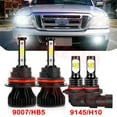 thumbnail image 1 of 9007 High&Low Beam for Ford Ranger 2001 2002 2003 2004 2005-2011 LED Headlights 9145 Fog Lights 4pcs, 1 of 5