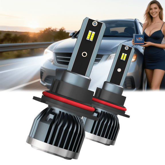 9007 LED Headlight Bulb For 1998-2008 Mazda B3000,Standard High Beam or Low Beam or Fog Light Bulb,9007 White Headlight Bulbs,High Brightness Headlight Bulb, Pack of 2