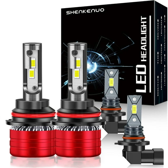 9007 LED Headlight Bulbs for 1997-2003 Ford F-150 HB5 High/Low Beam 9145 Fog lights 4pc