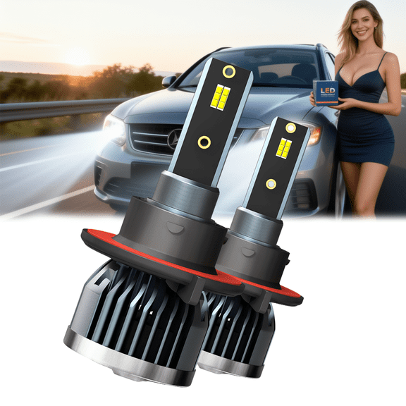9008/H13 LED Headlight Bulb For 2005 Ford Excursion,Standard High Beam or Low Beam or Fog Light Bulb,9008/H13 White Headlight Bulbs,High Brightness Headlight Bulb, Pack of 2