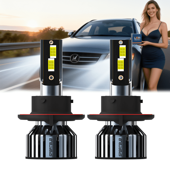 9008/H13 LED Headlight Bulb For 2014-2016 Chevrolet Spark EV,Standard High Beam or Low Beam or Fog Light Bulb,9008/H13 White Headlight Bulbs,High Brightness Headlight Bulb, Pack of 2