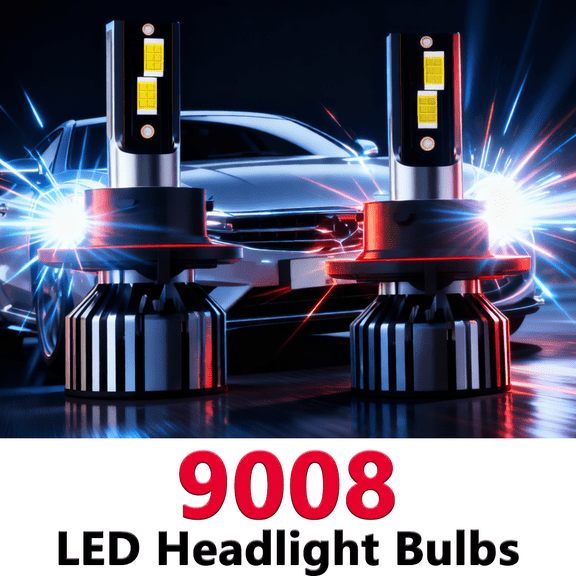 9008/H13 LED Headlight Bulb For 2021-2022 Ford F-450 Super Duty,Standard High Beam or Low Beam,9008/H13 White Headlight Bulbs,High Brightness Headlight Bulb, Pack of 2