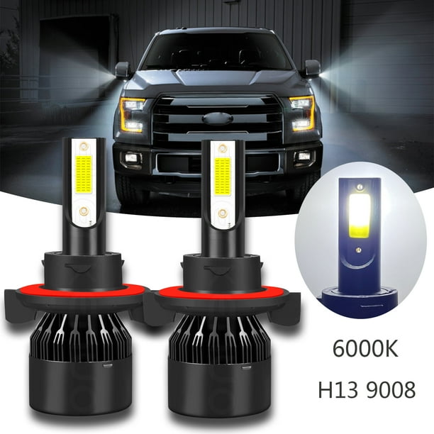 9008 h13 LED Headlight Bulbs 80W 7200 Lumens Bright LED Headlights 6000K Cool White LED Headlight Conversion Kit IP68 Waterproof Quick Installation