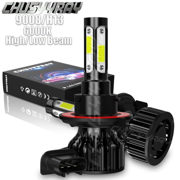 9008/H13 LED Headlight Bulbs High Low Dual Beam Bulbs 90W 10000Lm 6000K