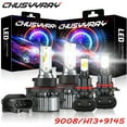 thumbnail image 1 of 9008 LED Headlight+9145 Fog Lights Combo Kit 6000K for 2007-2014 Ford Expedition，Pack of 4, 1 of 12