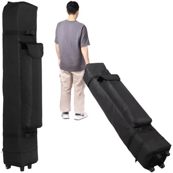900D 10x10 Pop up Canopy Tent Roller Bag with Handle, Heavy Duty 10x10 Canopy Bag with Wheels, Universal Wheeled Canopy Tent Storage Bag Replacement, Waterproof and Wear-Resistant$$Garden & Patio