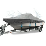 900D Heavy-Duty Boat Covers, Full Windproof Metal Fittings Waterproof UV-Proof Boat Cover Fits V-Hull, Tri-Hull, Runabout, 20'-22' Long