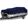 thumbnail image 1 of 900D Marine Grade Fade and Tear Resistant Trailerable Pontoon Boat Cover，Heavy-Duty Waterproof and UV-Proof Pontoon Covers with Windproof Metal Buckle Straps Fit 25ft-28ft Long(Navy), 1 of 7
