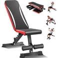 thumbnail image 1 of 900LBS Weight Bench for Home Gym，Foldable Workout Bench Press for Full Body Strength Training, Adjustable Backrests Incline/Flat/Decline Sit up Bench, 1 of 7