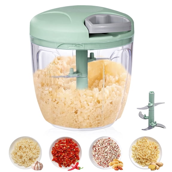 900ML Garlic Chopper Manual Meat Mincer Hand Press Crusher For Kitchen Tool Food Vegetable Grinder Onion Chili Cutter Masher