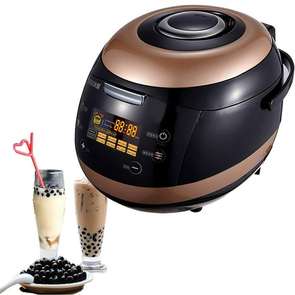 900W Commercial Fully Automatic Pearl Pot, Electric Pearl Tapioca Milk Tea Maker, 5L Milk Tea Pot Cooker, Pot Food Warmer For Bakery, Dessert Shop