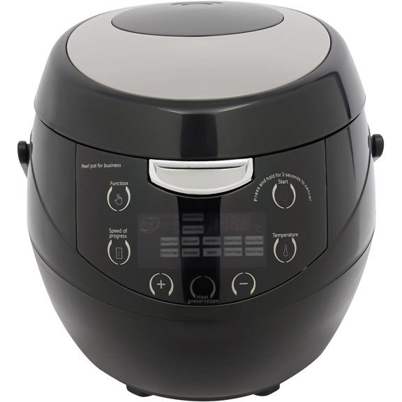 900W Commercial Pearl Cooking Pot, 6L/1.59Gal Large Capacity, 3-Layer Non-Stick Coating, Aluminum Alloy Construction with Temperature Probe, Use for Milk Tea Shops, Snack Bars