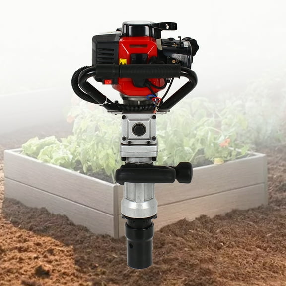 900W Gas Powered Fence Post Driver Two-Stroke Engine, Adjustable Sockets, Large Fuel Tank, and Anti-Vibration Design for Heavy-Duty Use