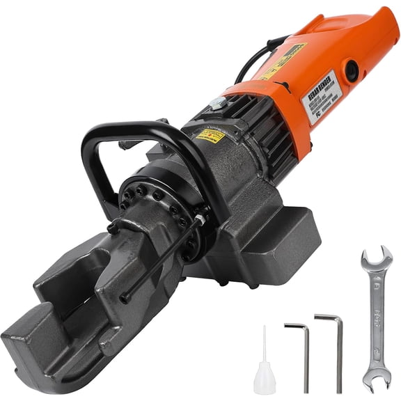 900W Portable Electric Hydraulic Rebar Bender 0-90 Adjustable Angle for 5/8 In Steel Bars