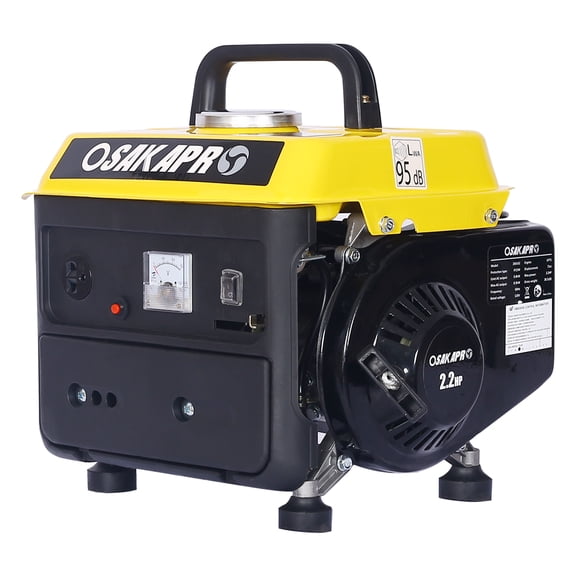 900W Portable Generator 800W Rated EPA Compliant 71cc Engine Outdoor Camping Home Backup Power Unit Yellow