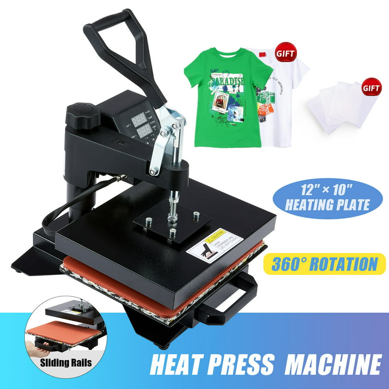  CREWORKS 12x15 Inch Heat Press Machine, 5-in-1 T Shirt