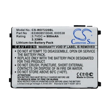 900mAh Replacement for Unitech HT630, HT650, PT630 Battery, P/N 1400-202501G, 201709, 4006-0319