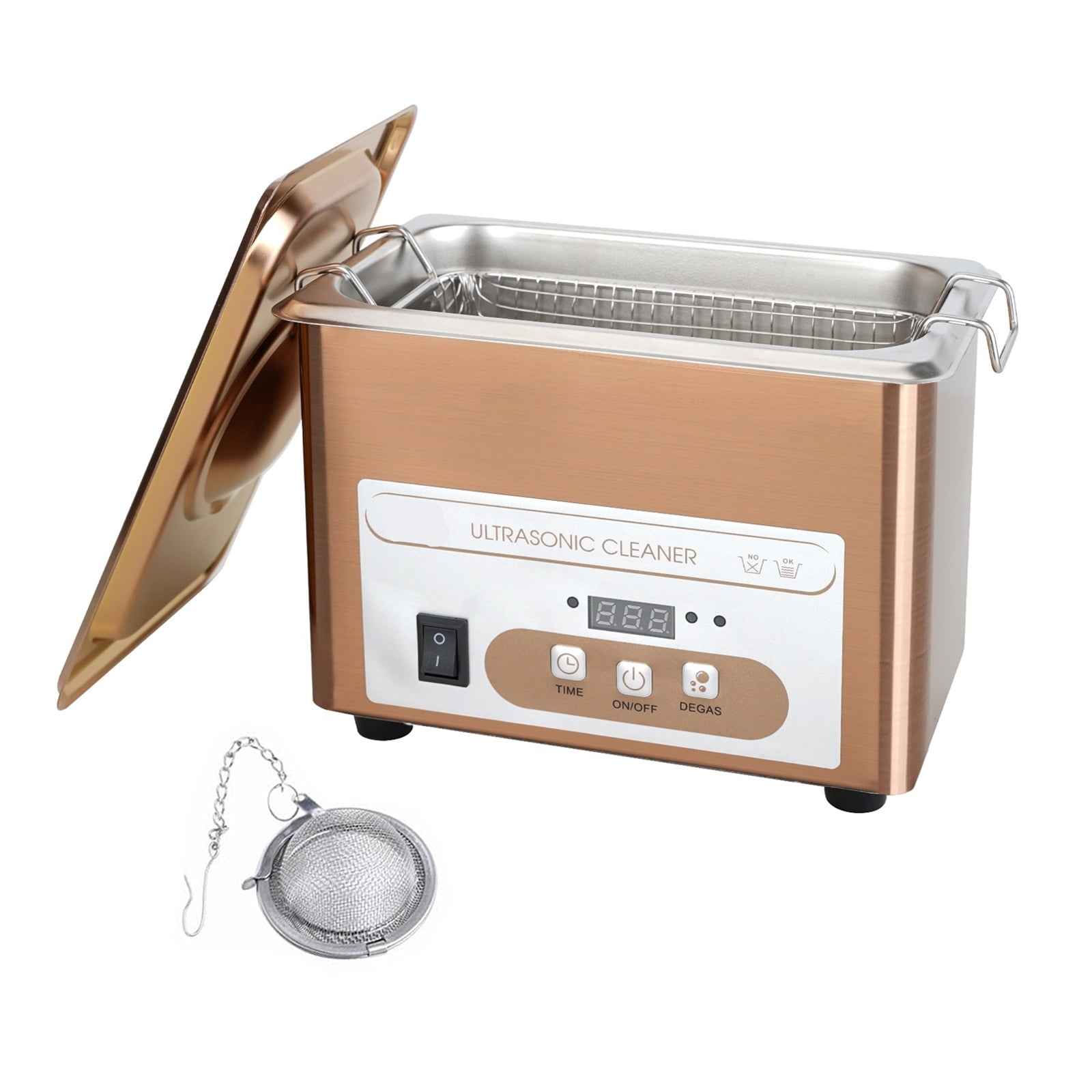 900mL Ultrasonic Cleaner, 60W Power, 40kH Ultra Cleaning Machine For Jewelry, Eyeglasses, Watch, Small Parts