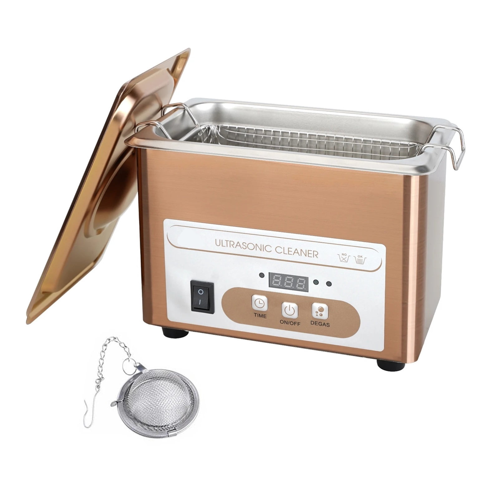 900mL Ultrasonic Cleaner, 60W Power, 40kH Ultra Cleaning Machine For Jewelry, Eyeglasses, Watch, Small Parts