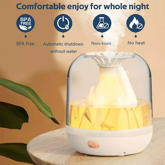 900ml Air Humidifier Essential Oil Aroma Diffuser Volcano Light Mist Home Office
