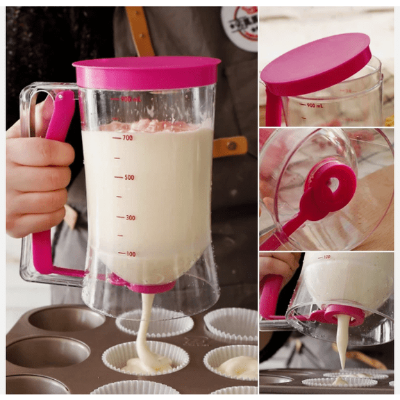 900ml Batter Dispenser | DIY Muffin Cupcake Pancake Measuring Baking Tool