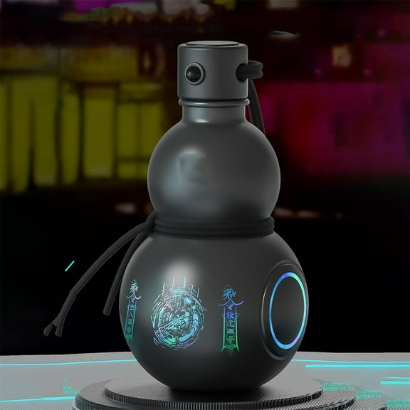 900ml Gourd Shape Water Bottle,Unique Design Sports Bottle with Strap and DIY Stickers for Gym Travel