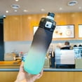 thumbnail image 1 of 900ml Gradient Plastic Water Bottle for Gym, School & Outdoor | 2-in-1 Straw & Sip Lid | Leak-Proof, Portable with Handle | 1-Pack, 1 of 6
