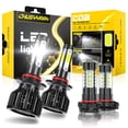 thumbnail image 1 of 9012 LED Headlight + 5202 Fog Lights Combo Bulbs for 2014 2015 GMC Sierra 1500, 1 of 11