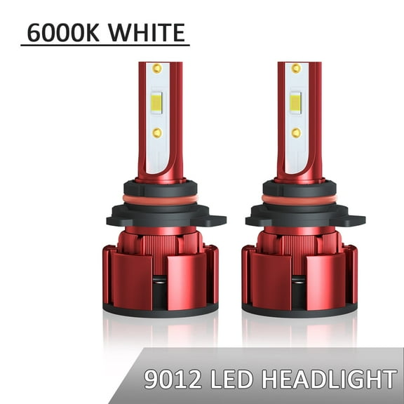 9012 LED Headlight Bulbs for GMC Sierra 1500 2014-2015 High/Low Beam Bright White