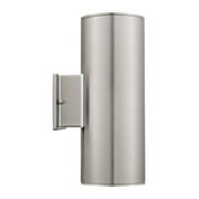 90121A-Eglo Lighting-Ascoli - Two Light Wall Sconce-Stainless Steel Finish