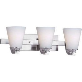 Maxim Seafarer 4-Light Bathroom Vanity Light - Polished Chrome With Clear Seedy Glass Cones