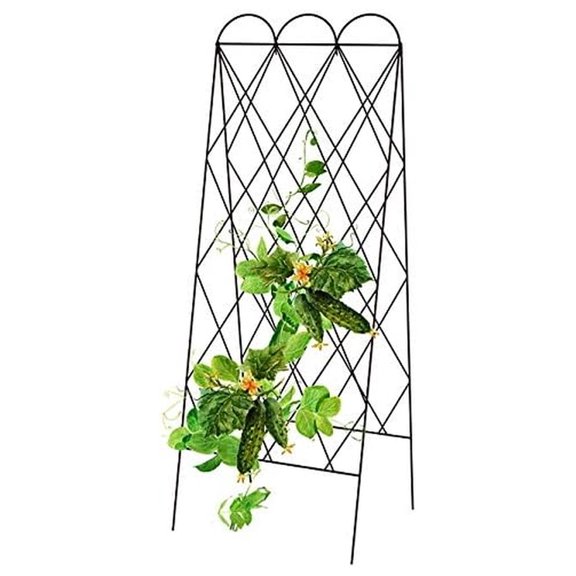 90140 Rustic Heirloom Folding Trellis, Brown, 60" H