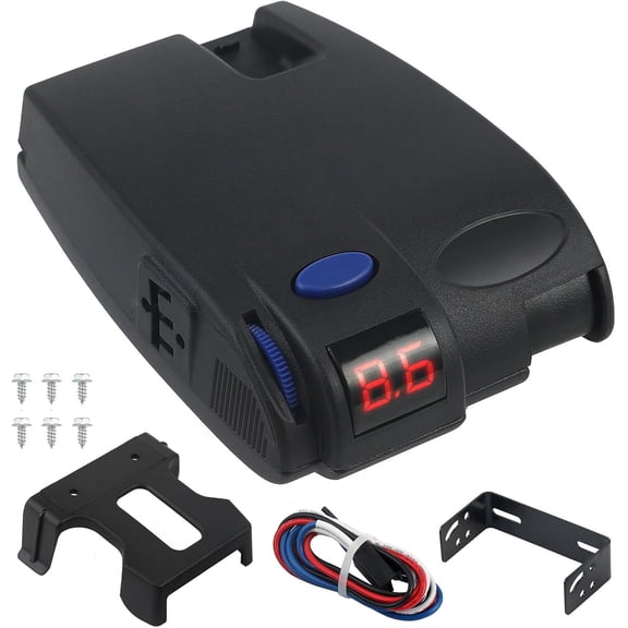 90160 Electronic Brake Control Proportional Trailer Brake Controller (LED Display, self-Diagnostic Function) Fit for Ford, GM, Chevy, Dodge, RAM, Toyota, Jeep